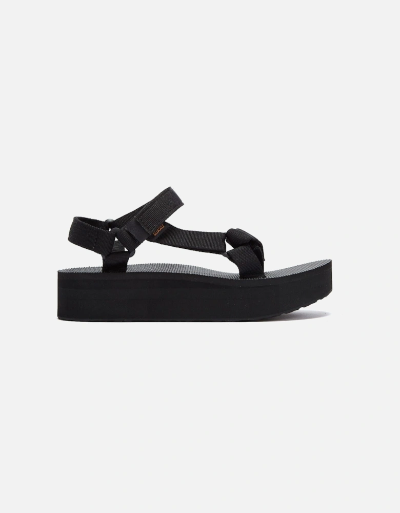 Womens Black Flatform Universal Sandals