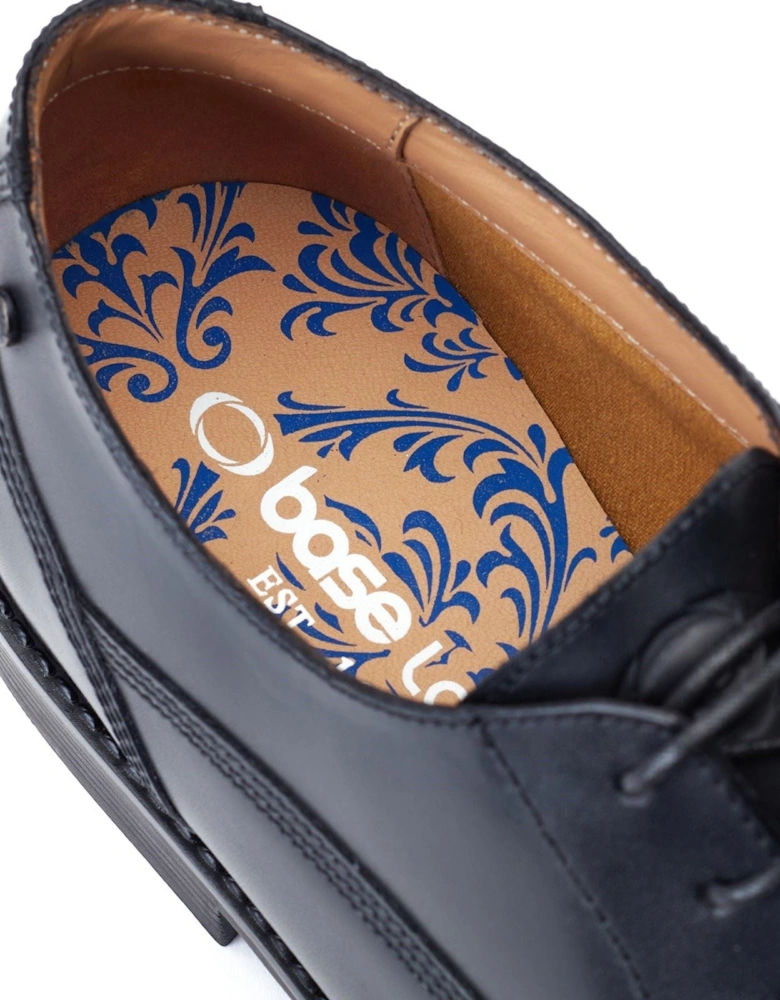London Magnus Leather Men's Black Oxford Shoes