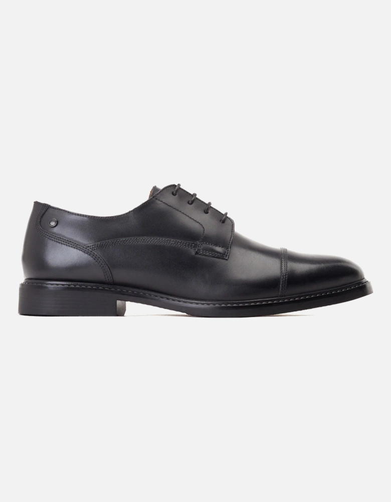 London Magnus Leather Men's Black Oxford Shoes