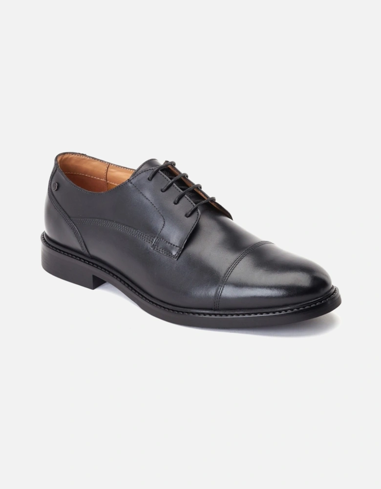London Magnus Leather Men's Black Oxford Shoes