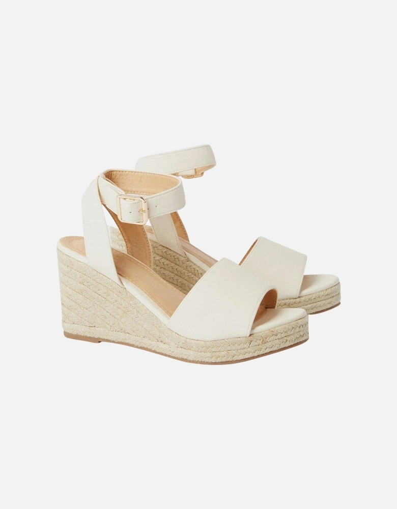 Womens/Ladies Rebekah Peep Toe Wide Wedge Sandals