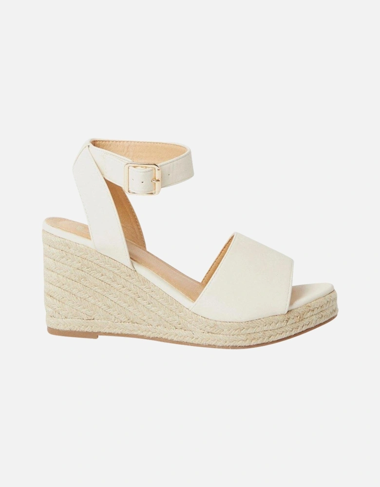 Womens/Ladies Rebekah Peep Toe Wide Wedge Sandals