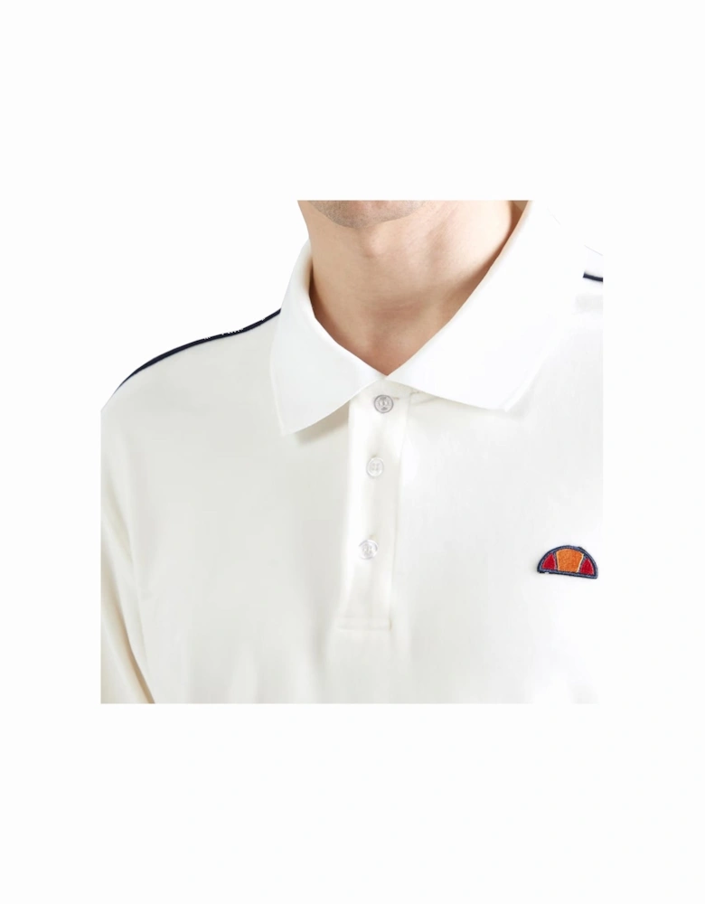 Sinise Velour Polo Shirt Off White