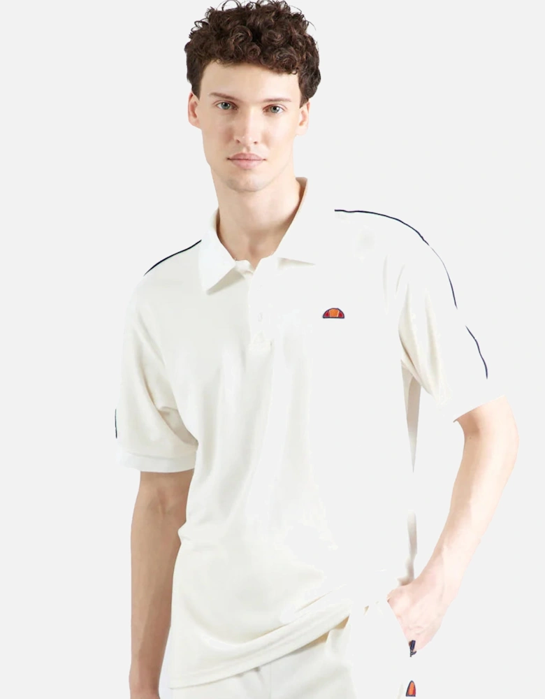 Sinise Velour Polo Shirt Off White