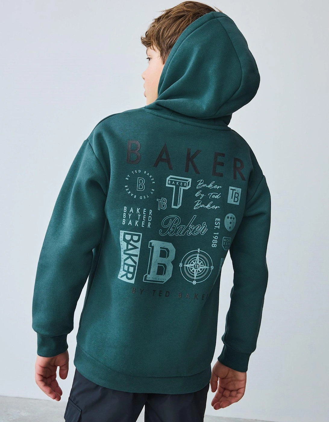 Boys Graphic Hoodie - Green