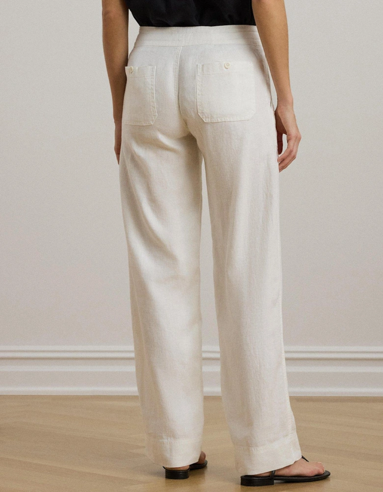 Jovonie Wide Leg Trousers - Cream