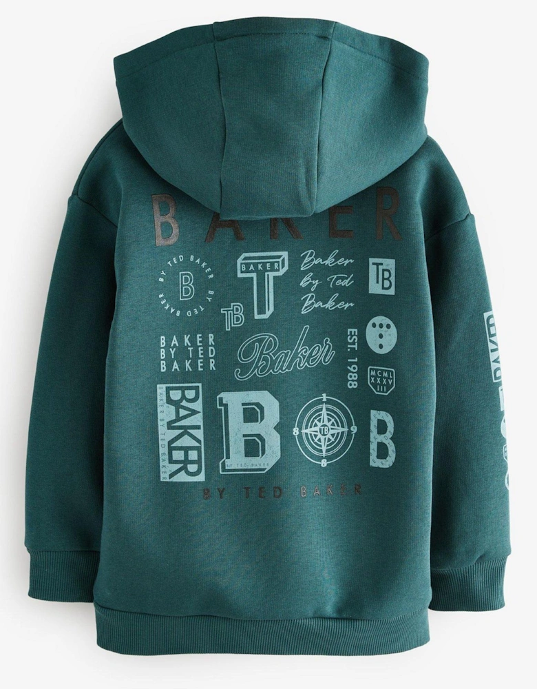 Boys Graphic Hoodie - Green