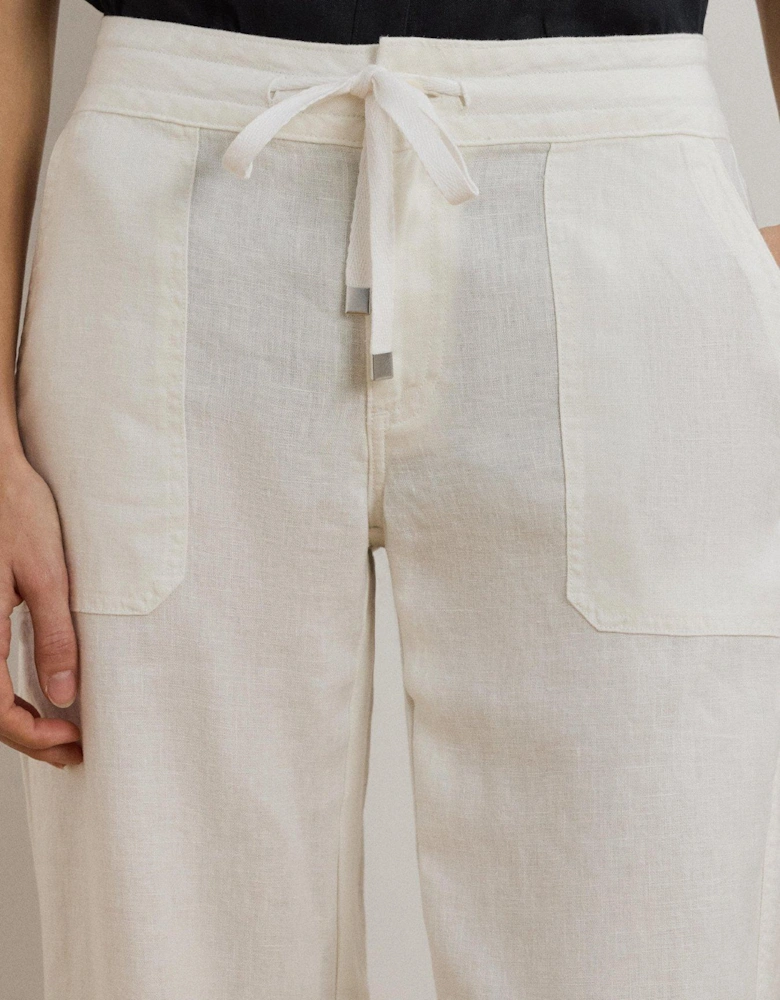 Jovonie Wide Leg Trousers - Cream