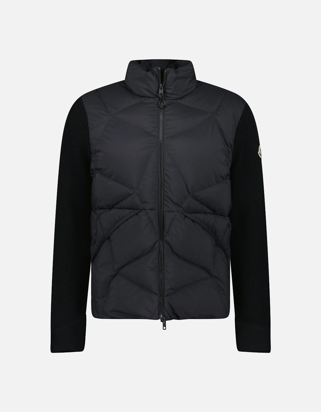 Panelled Padded Cardigan in Black, 6 of 5