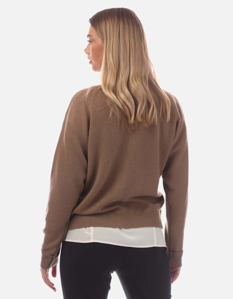 Relaxed Fit V-Neck Wool Cardigan