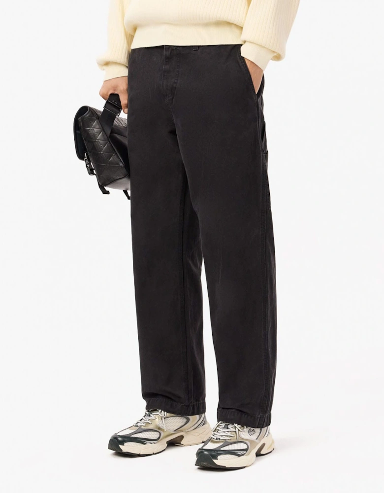 Straight Fit Cotton Canvas Carpenter Pants