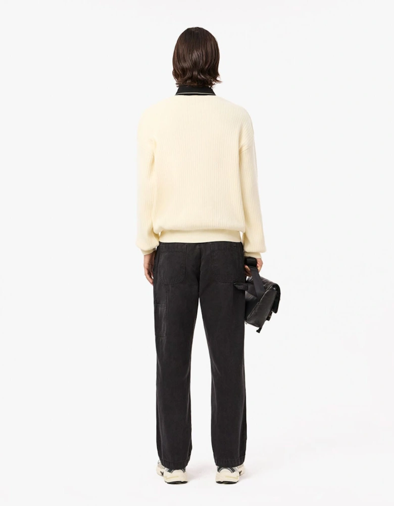Straight Fit Cotton Canvas Carpenter Pants