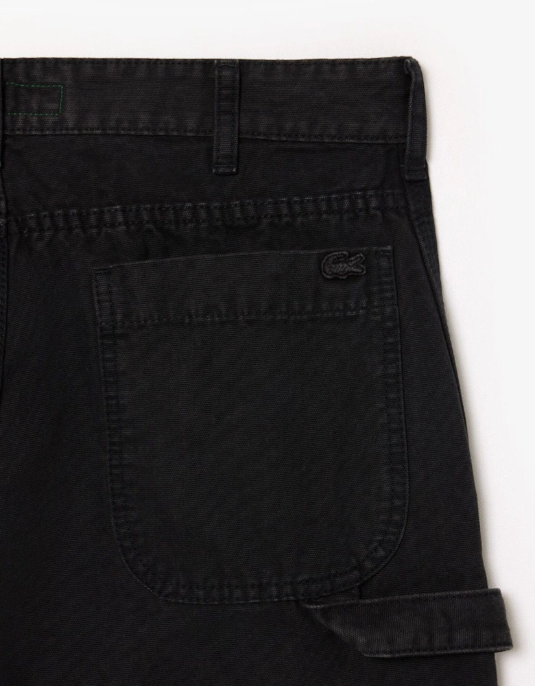 Straight Fit Cotton Canvas Carpenter Pants