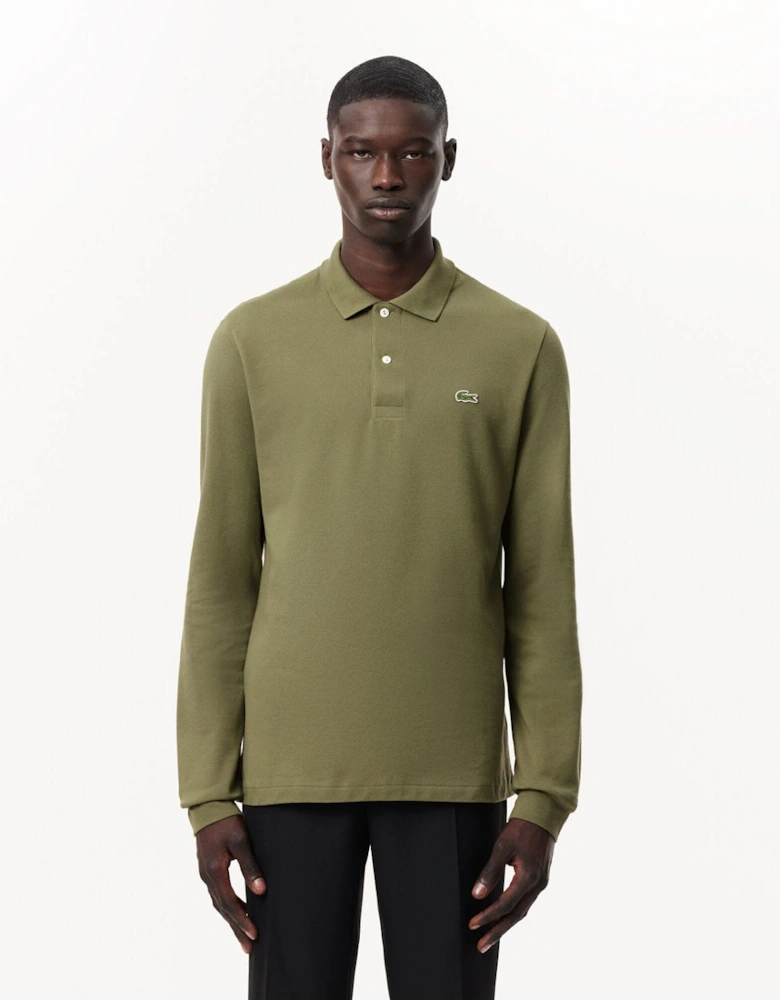 Classic Fit Long Sleeved L.12.12 Polo Shirt