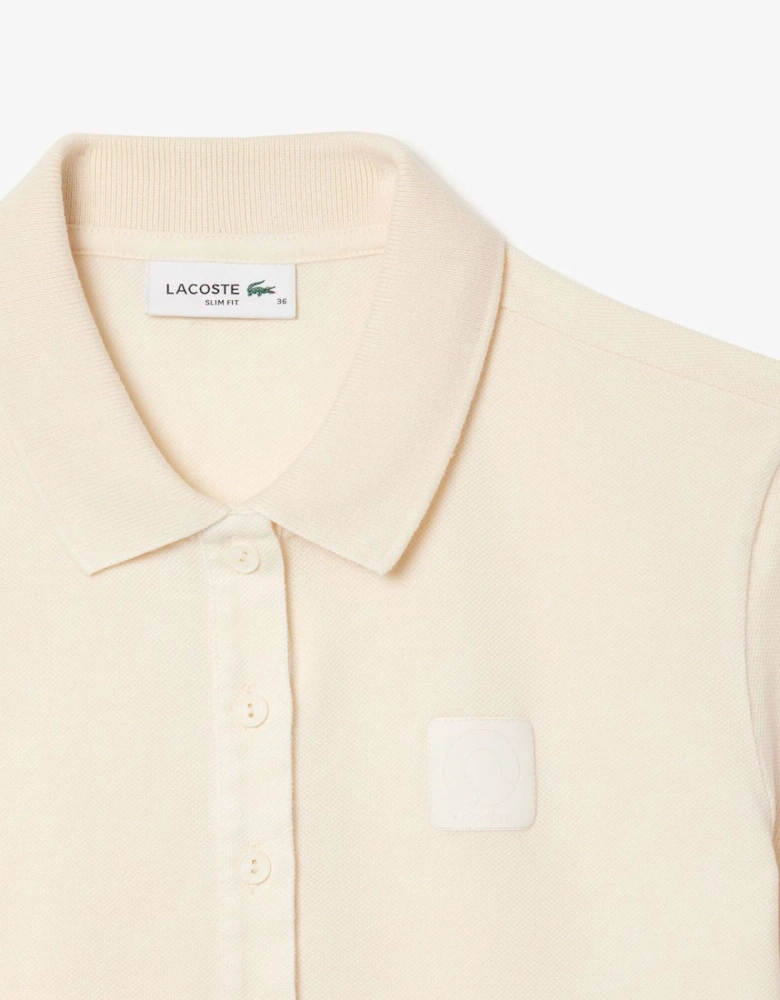 Slim Fit Washed Effect Petit Piqué Polo Shirt