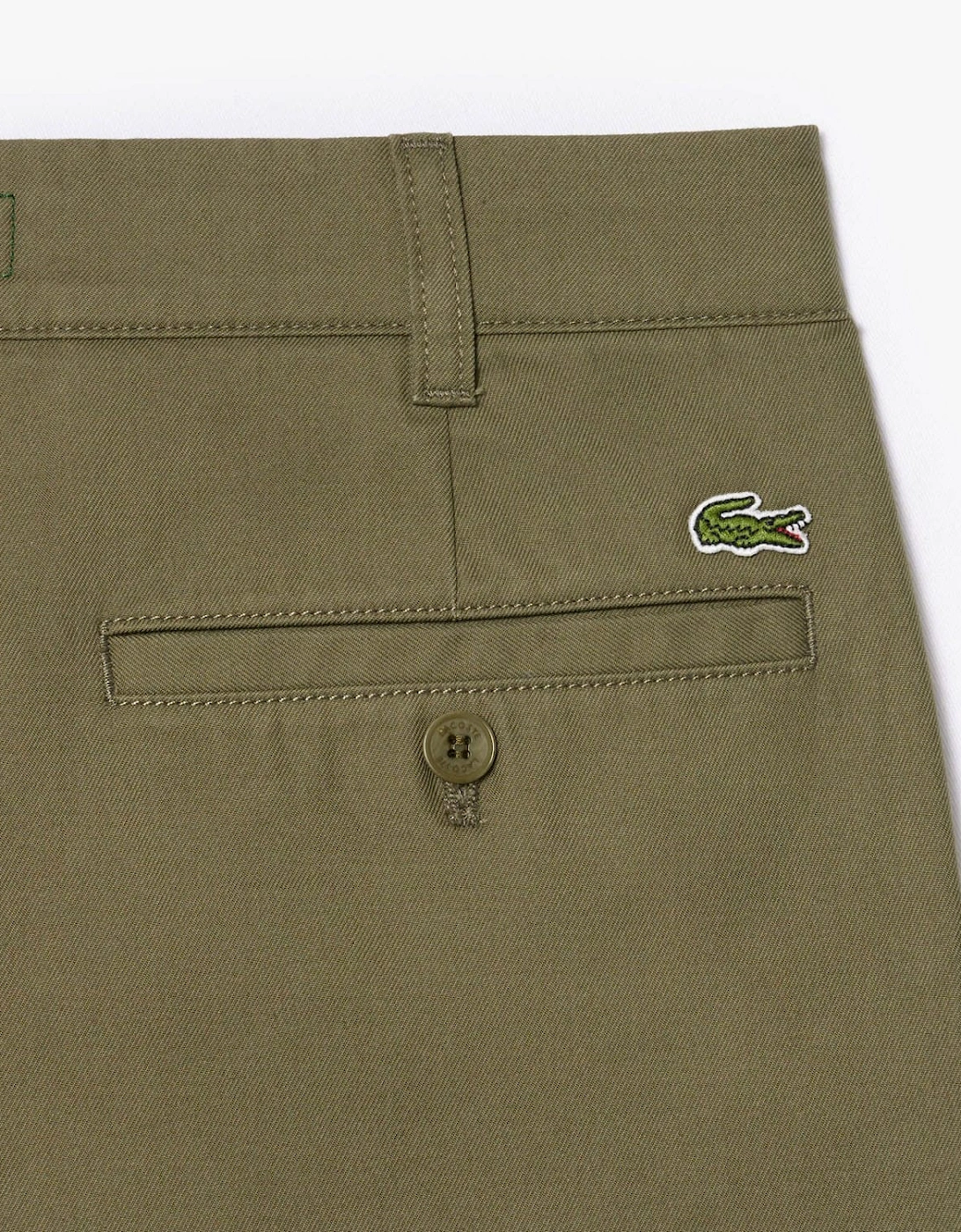 Straight Fit Cotton Twill Pants