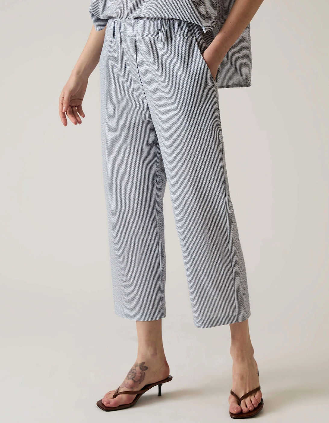 Striped Cotton Trousers