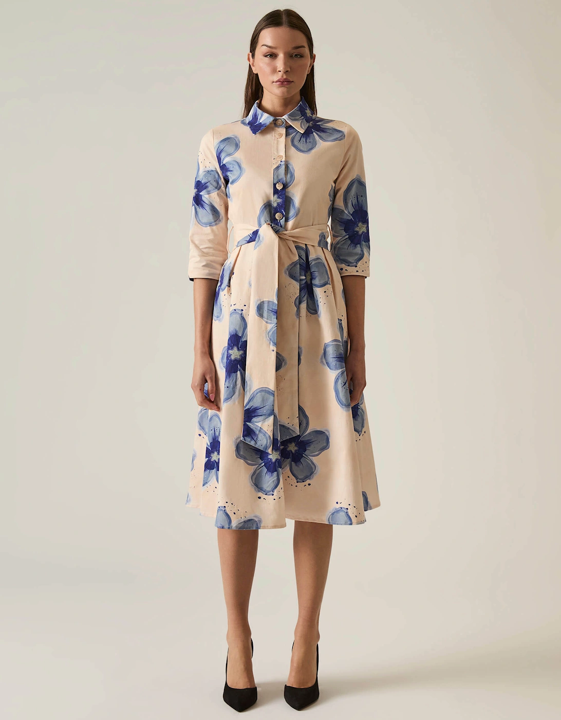 Blue Flower Cotton Dress, 7 of 6