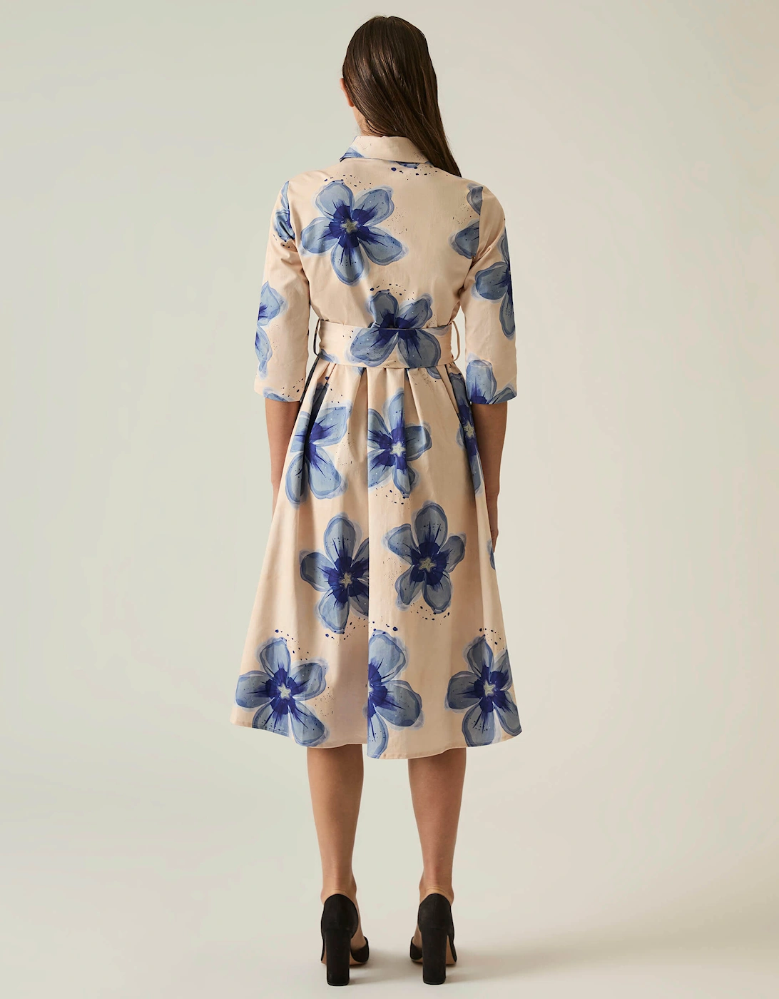 Blue Flower Cotton Dress
