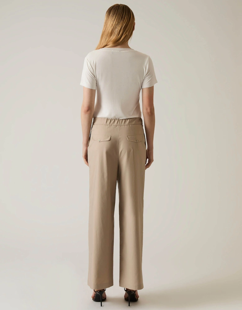 Cotton Beige Trousers