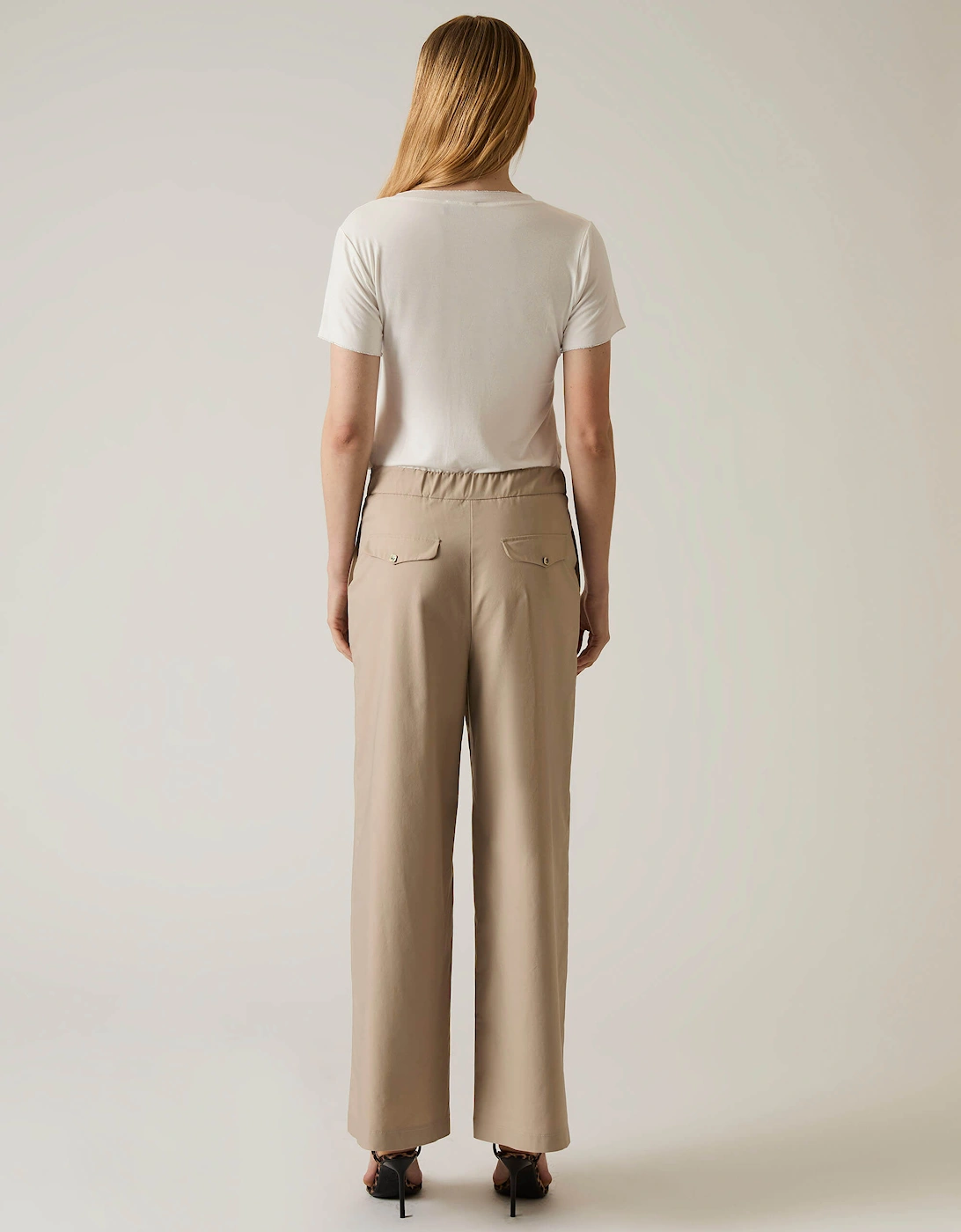 Cotton Beige Trousers