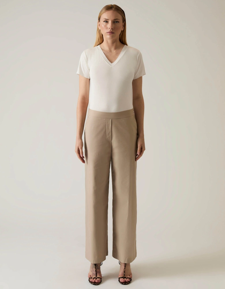 Cotton Beige Trousers