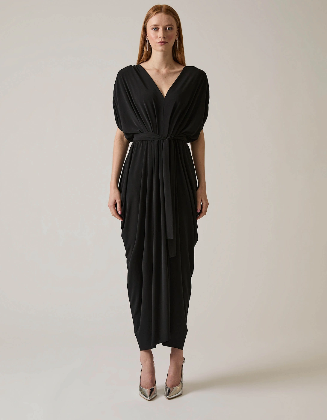 Draped Maxi Black Dress, 8 of 7