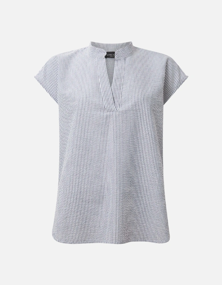 Striped V-Neck Top