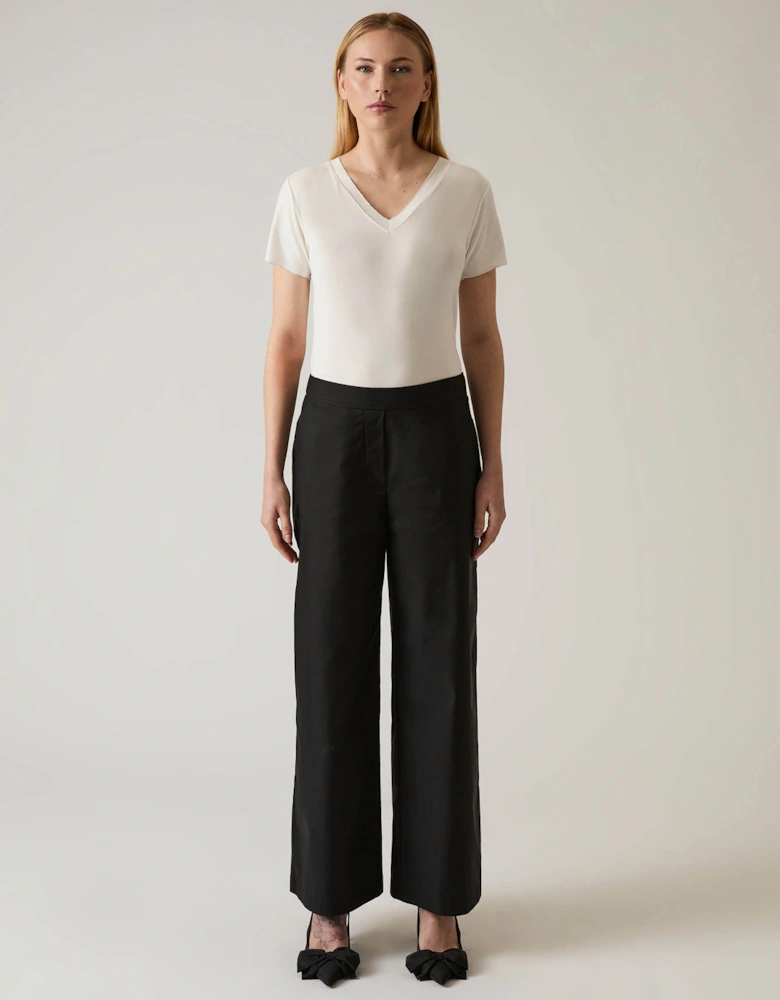 Cotton Black Trousers