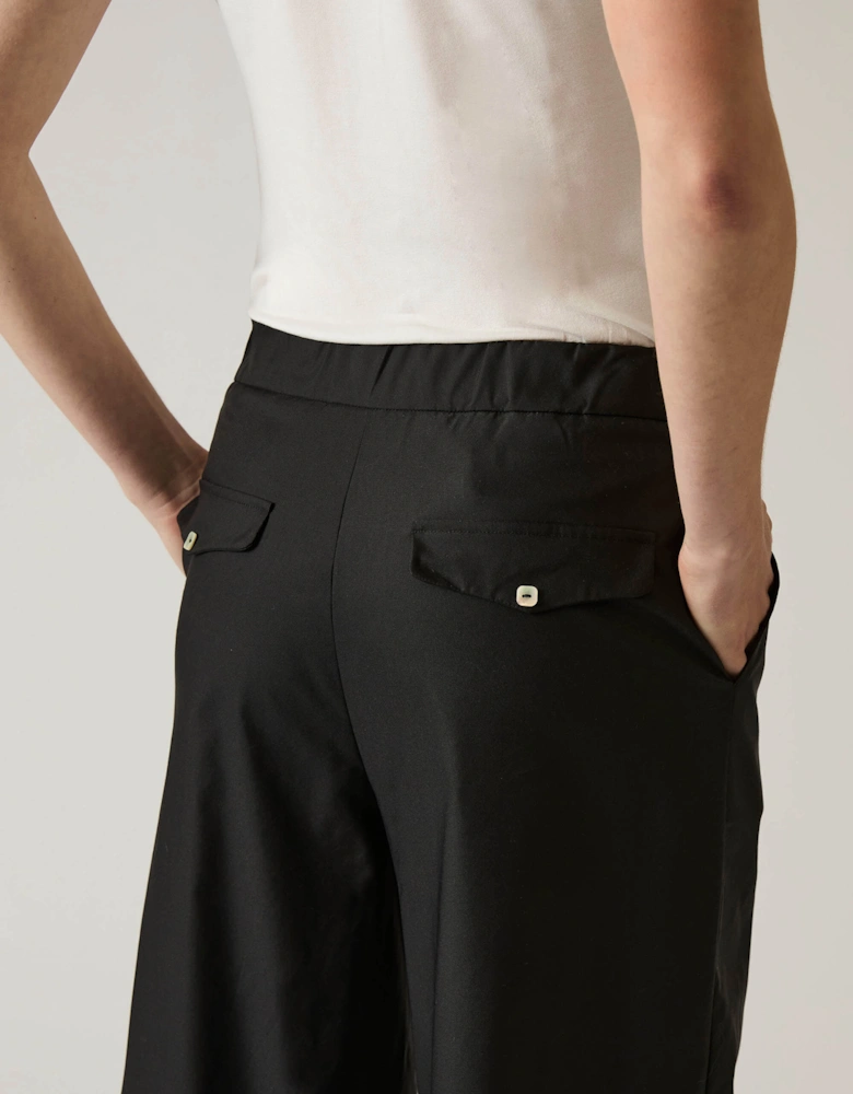 Cotton Black Trousers