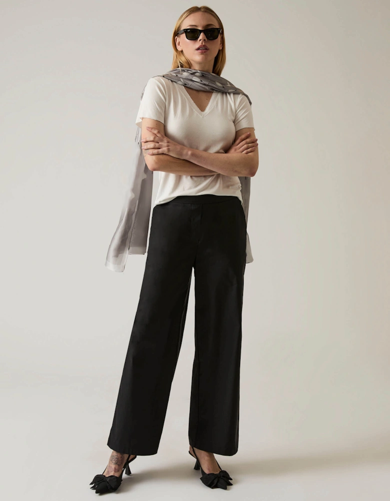 Cotton Black Trousers