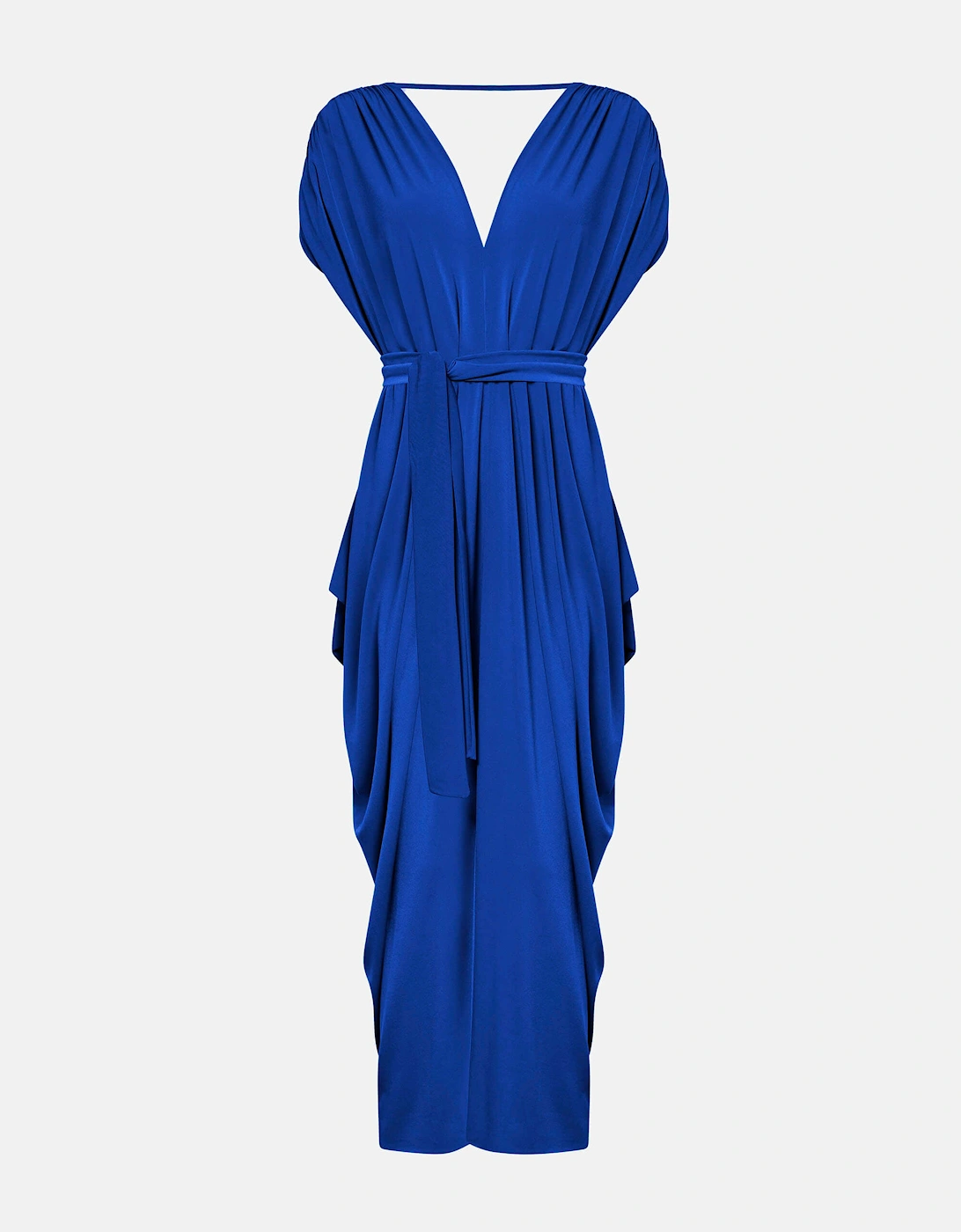 Draped Maxi Royal Dress