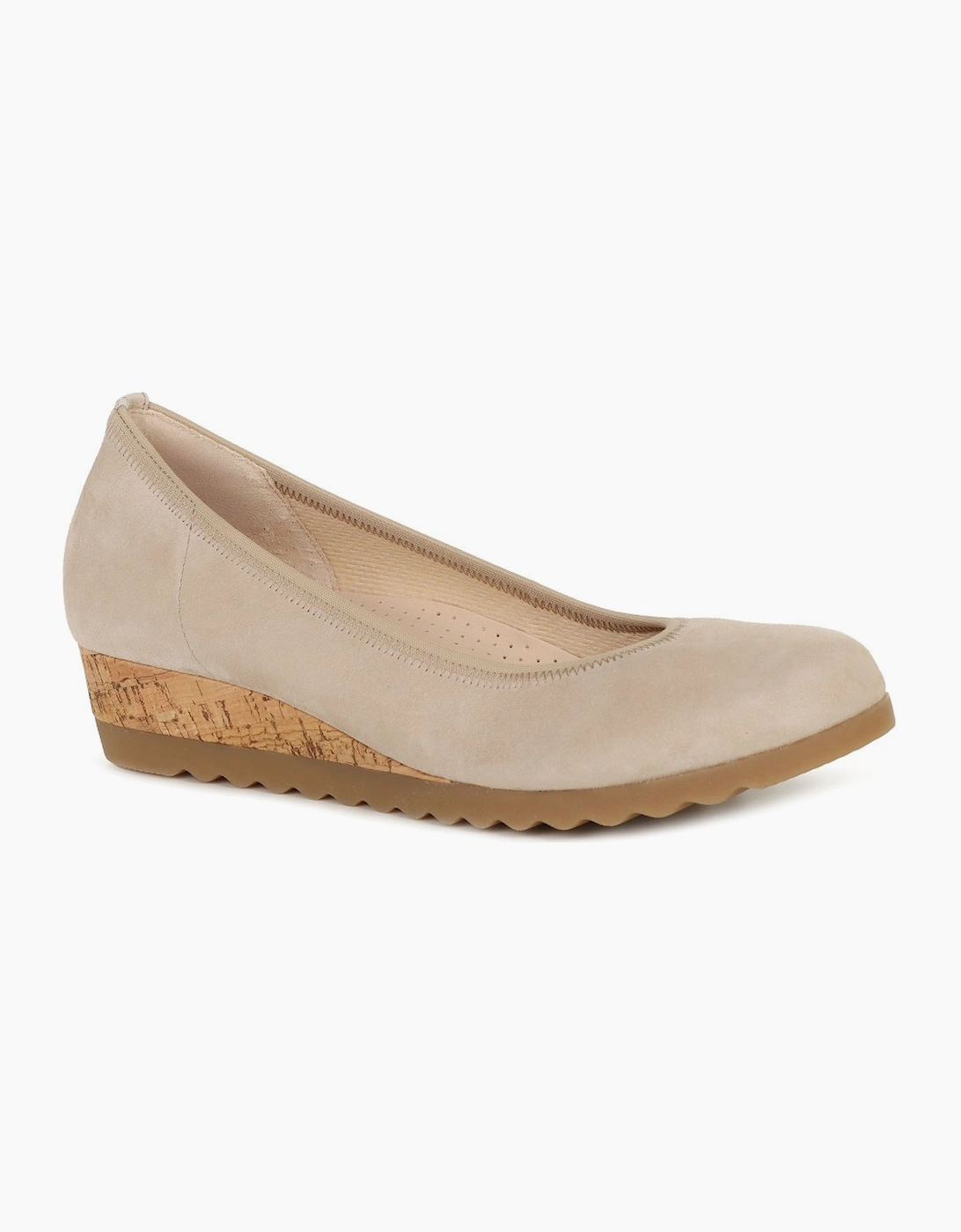 Gabor Women's Epworth Womens Low Wedge Heeled Shoes - Tan - Size: 9