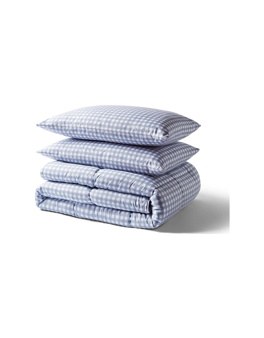 Gingham Blue 10.5 Tog Coverless Duvet Set