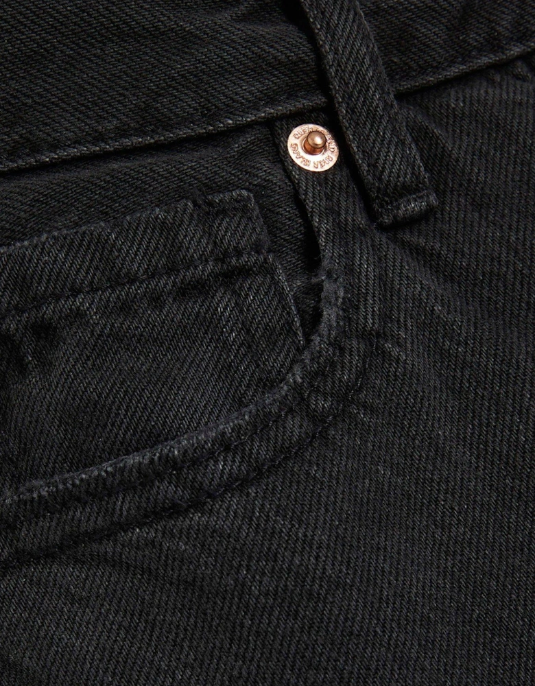 Relaxed Straight Leg Jeans - Black