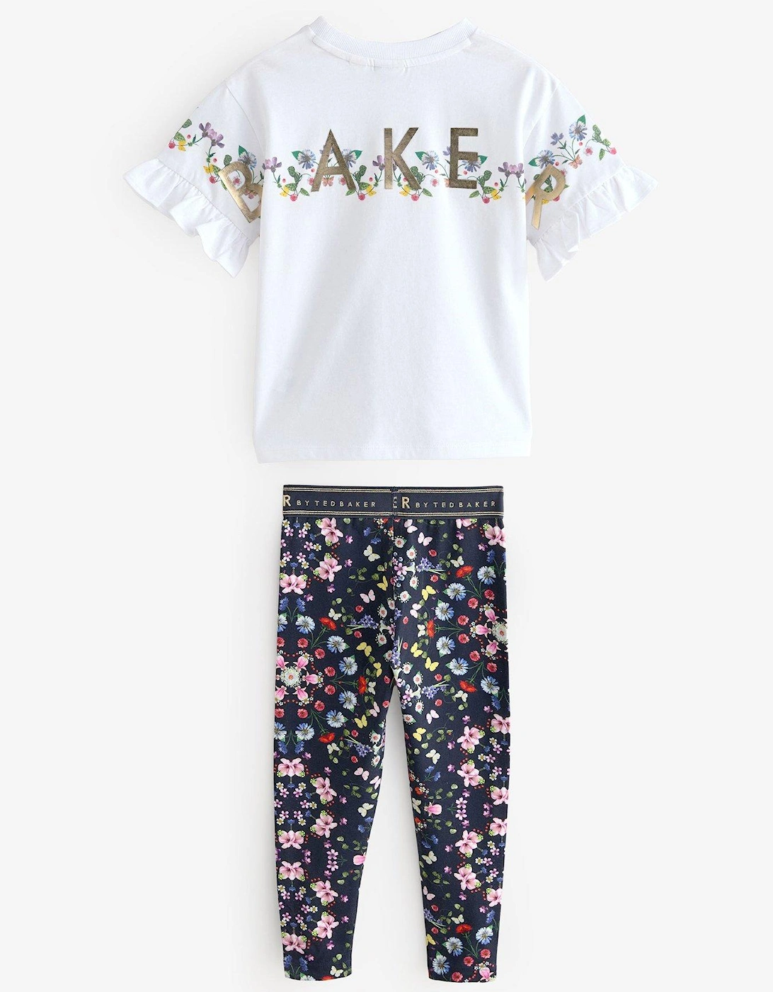 Girls Top And Legging Set - Navy
