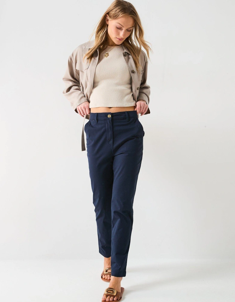 Girlfriend Chino Trousers - Navy
