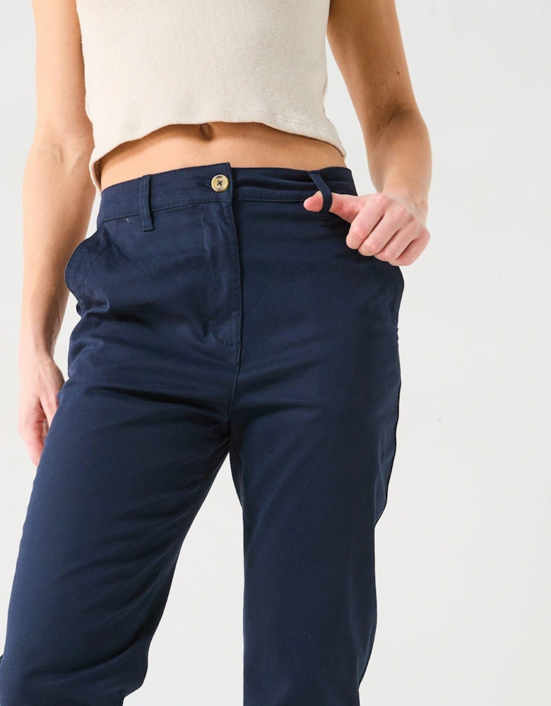 Girlfriend Chino Trousers - Navy