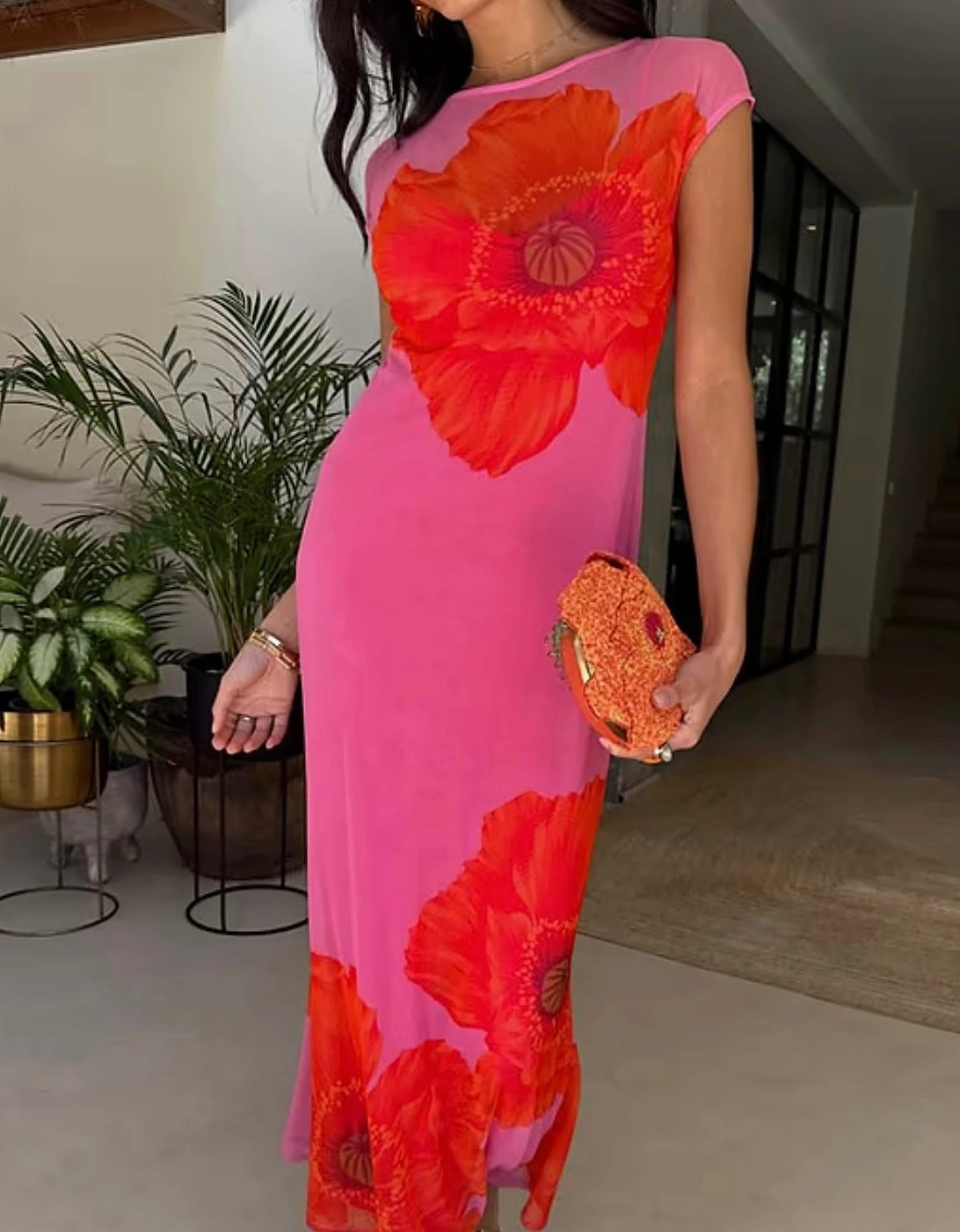 Pink poppy sleeveless mesh dress, 5 of 4
