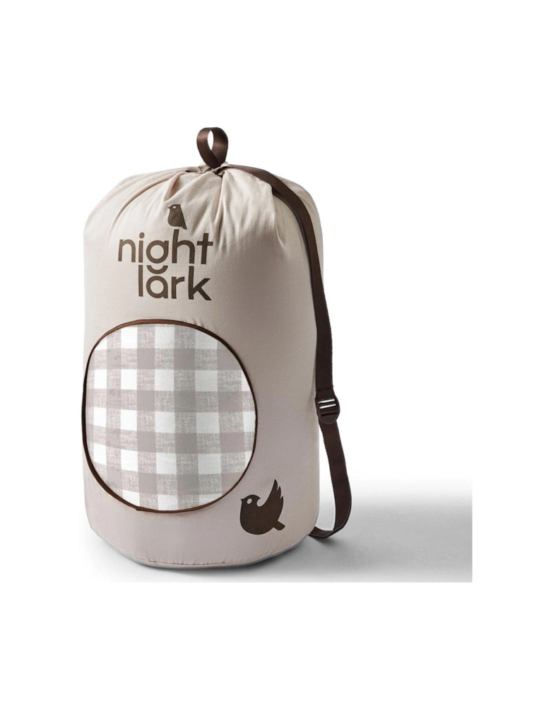 Gingham Taupe 10.5 Tog Coverless Duvet Set