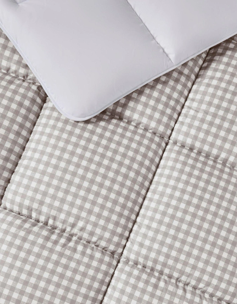 Gingham Taupe 10.5 Tog Coverless Duvet Set