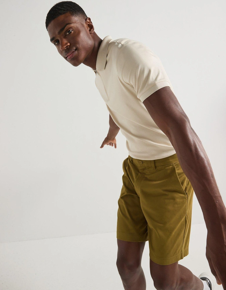Satin Stretch Slim Short - Green