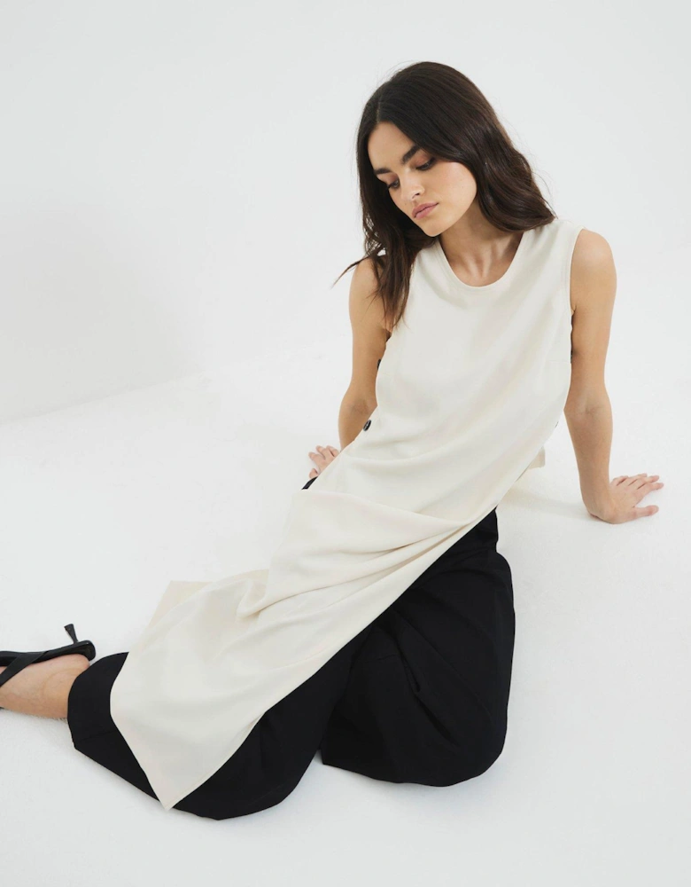 Tailored Maxi Top - Cream