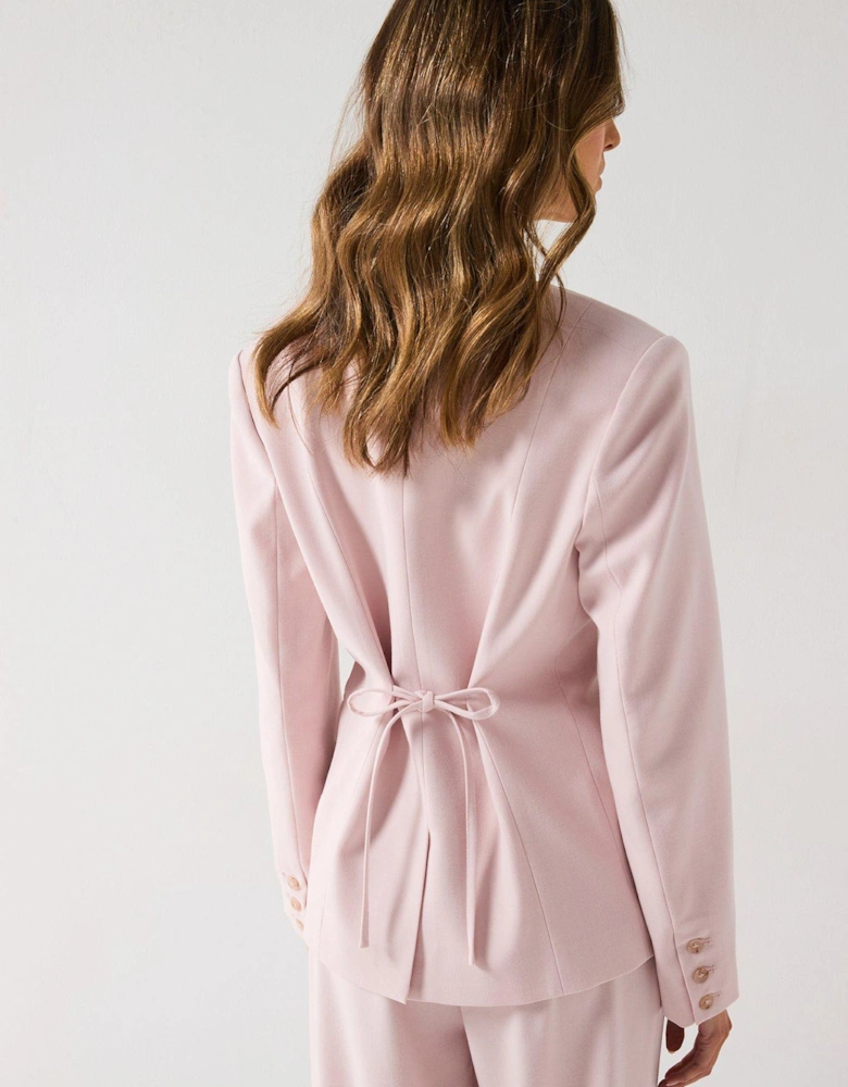 Collarless Tailored Jacket