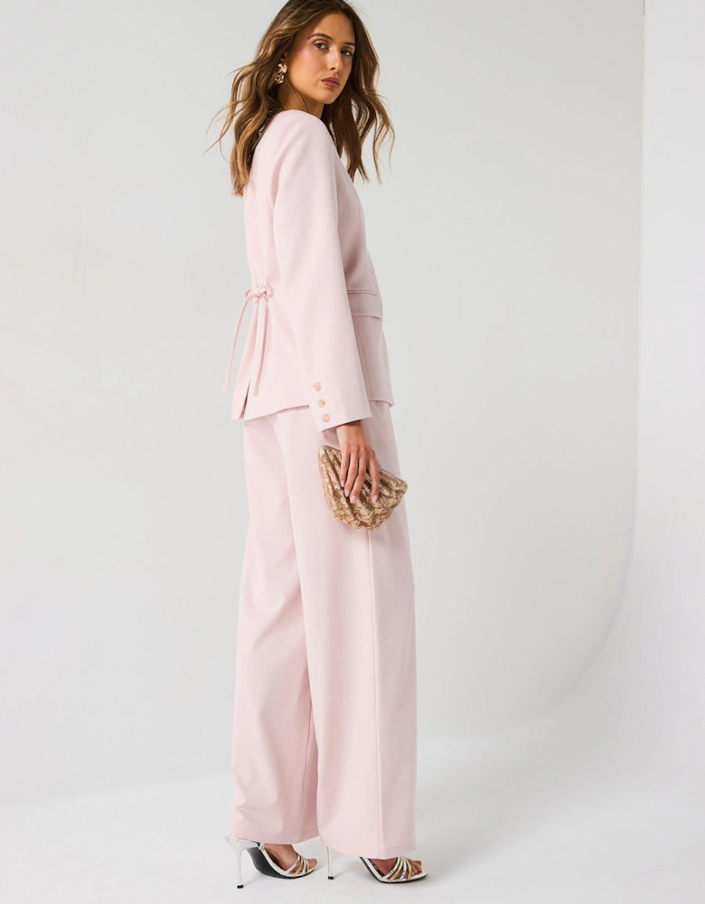 Collarless Tailored Jacket