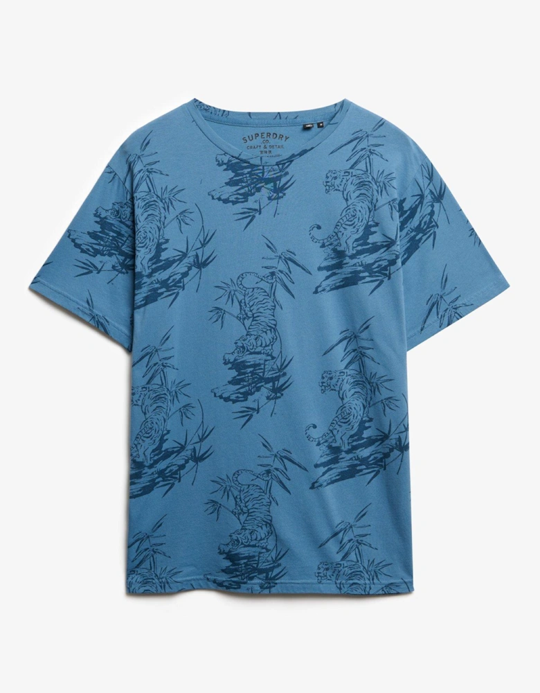 Classic Essential Printed T-Shirt - Blue