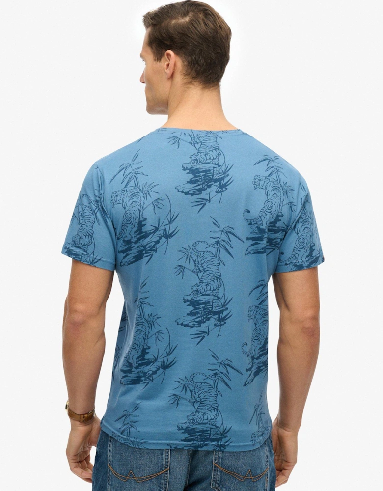 Classic Essential Printed T-Shirt - Blue