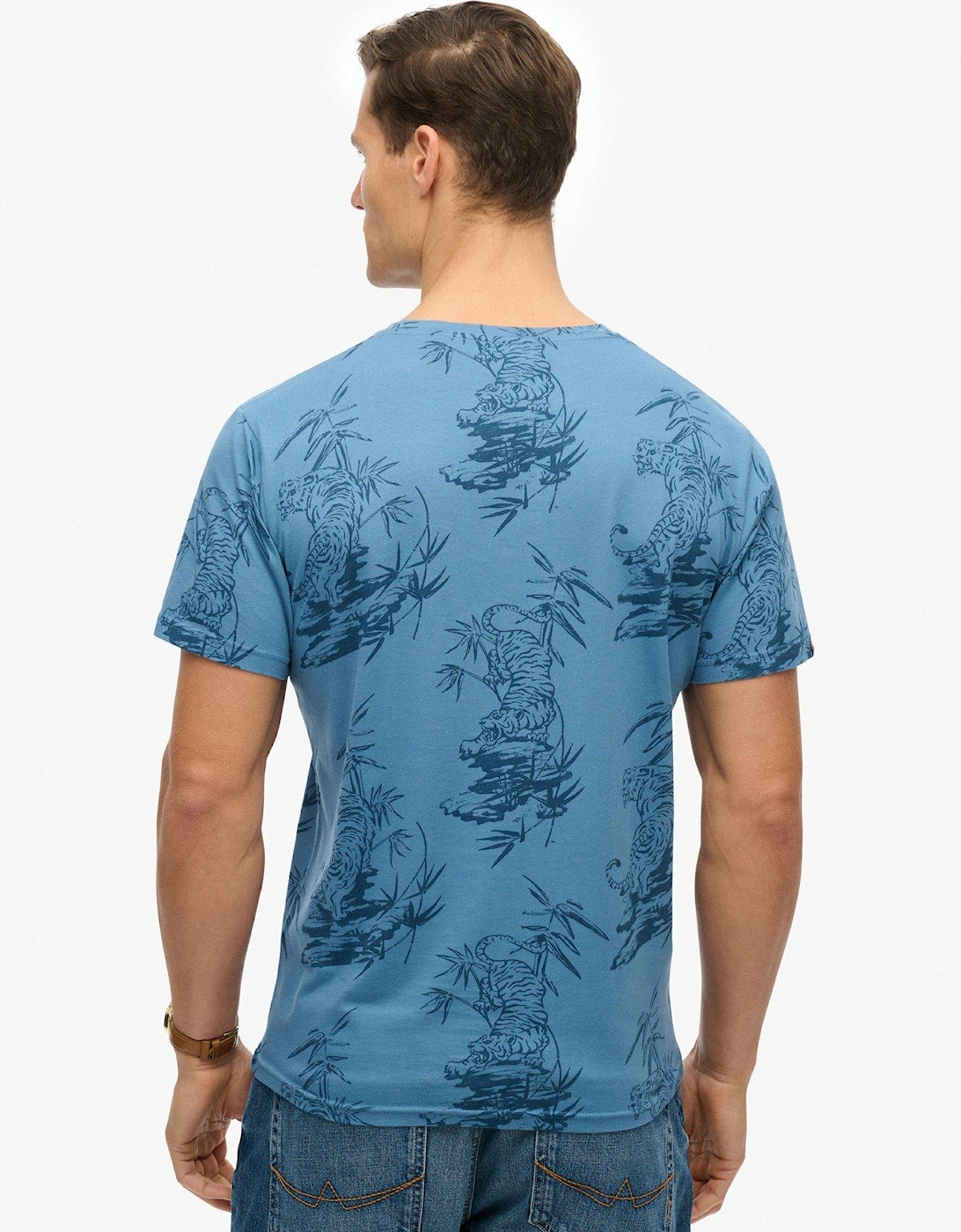 Classic Essential Printed T-Shirt - Blue