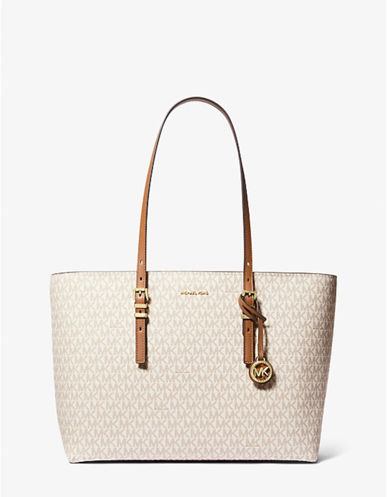 Quinn Large Signature Logo and Leather Tote Bag