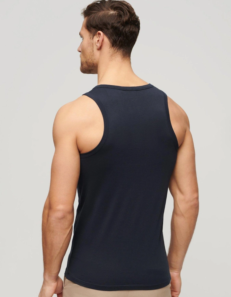 Essential Logo Vest Top - Black